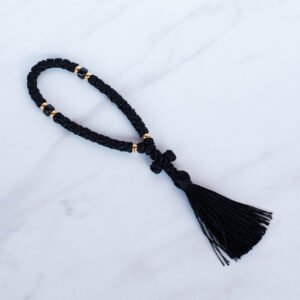 Traditional black 33 Brojanica, Orthodox Christian gift