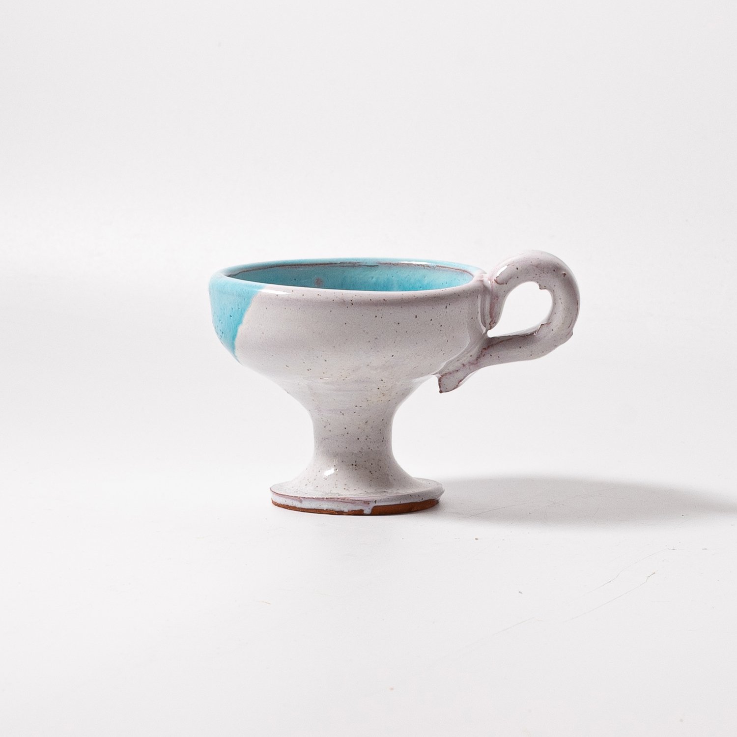 Ceramic Light blue and white censer for home altar